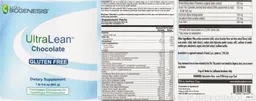 Label for UltraLean Chocolate