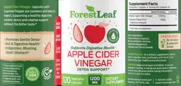 Label for Apple Cider Vinegar 1,200 mg