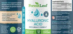 Label for Hyaluronic Acid 100 mg
