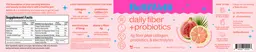 Label for Daily Fiber + Probiotics Tropical Breeze Flavored