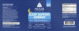 Label for Sleep Support Gummies Strawberry Flavor