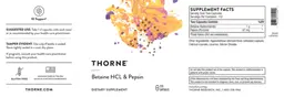 Label for Betaine HCL & Pepsin
