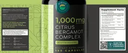 Label for Citrus Bergamot Complex 1,000 mg