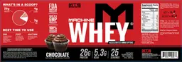 Label for Machine Whey Chocolate