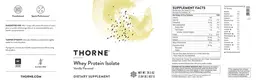Label for Whey Protein Isolate Vanilla Flavored