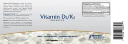 Label for Vitamin D3/K2