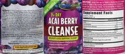Label for 14-Day Acai Berry Cleanse