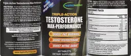 Label for Triple Action Testosterone Max-Performance