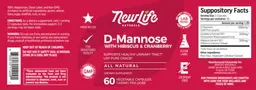 Label for D-Mannose 1400 mg