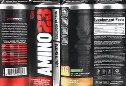 Label for Amino23 Citrus Punch