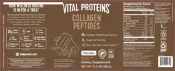 Label for Collagen Peptides Chocolate