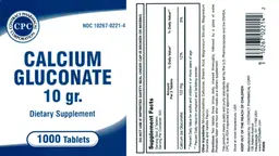 Label for Calcium Gluconate