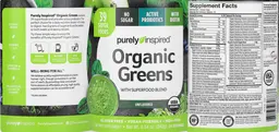 Label for Organic Greens Unflavored