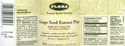 Label for Grape Seed Extract Plus