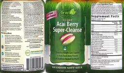 Label for 10-Day Acai Berry Super-Cleanse