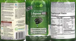Label for Active-Male L-Arginine MAX3 + Horny Goat Weed