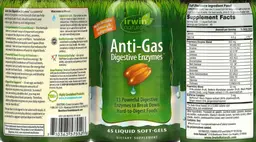 Label for Anti-Gas Digestive Enzymes