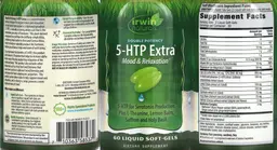 Label for Double Potency 5-HTP Extra