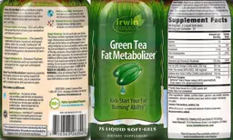 Label for Green Tea Fat Metabolizer