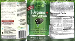 Label for L-Arginine + Horny Goat Weed