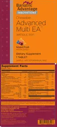 Label for Chewable Advanced Multi EA without Iron Mixed Fruit
