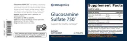 Label for Glucosamine Sulfate 750