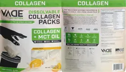 Label for Dissolvable Collagen Packs Collagen + MCT Oil Orange Cream