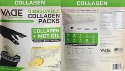 Label for Dissolvable Collagen Packs Collagen + MCT Oil Pina Colada