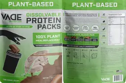 Label for Dissolvable Plant Protein Packs Rich Chocolate