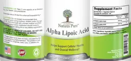 Label for Alpha Lipoic Acid