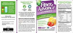 Label for Fiber Advance Gummies