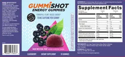 Label for Energy Gummies Elderberry
