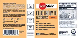 Label for SaltStick Electrolyte Fastchews Peach