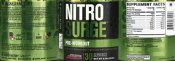 Label for NitroSurge Pre-Workout Watermelon