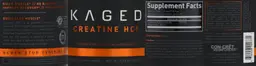 Label for Creatine HCl Unflavored