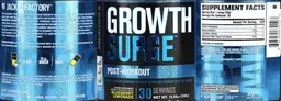 Label for Growth Surge Post-Workout Blueberry Lemonade