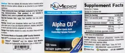 Label for Alpha CU