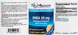 Label for DHEA 25 mg