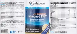 Label for ImmunoG PRP Chocolate Delight
