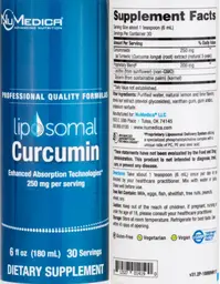 Label for Liposomal Curcumin 250 mg