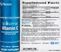 Label for Liposomal Vitamin C 1,000 mg