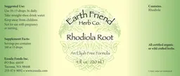 Label for Rhodiola Root