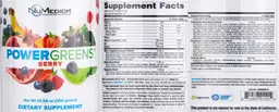 Label for Power Greens Berry