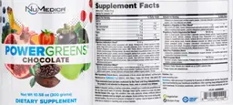 Label for Power Greens Chocolate