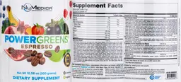 Label for Power Greens Espresso
