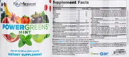 Label for Power Greens Refreshing Mint