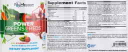 Label for Power Greens + Reds Kiwi Strawberry Flavor