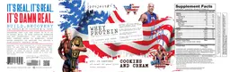 Label for Whey Protein Cookies and Cream