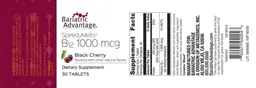 Label for SpeedyMelts B12 1000 mcg Black Cherry