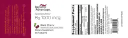 Label for SpeedyMelts B12 1000 mcg Black Cherry